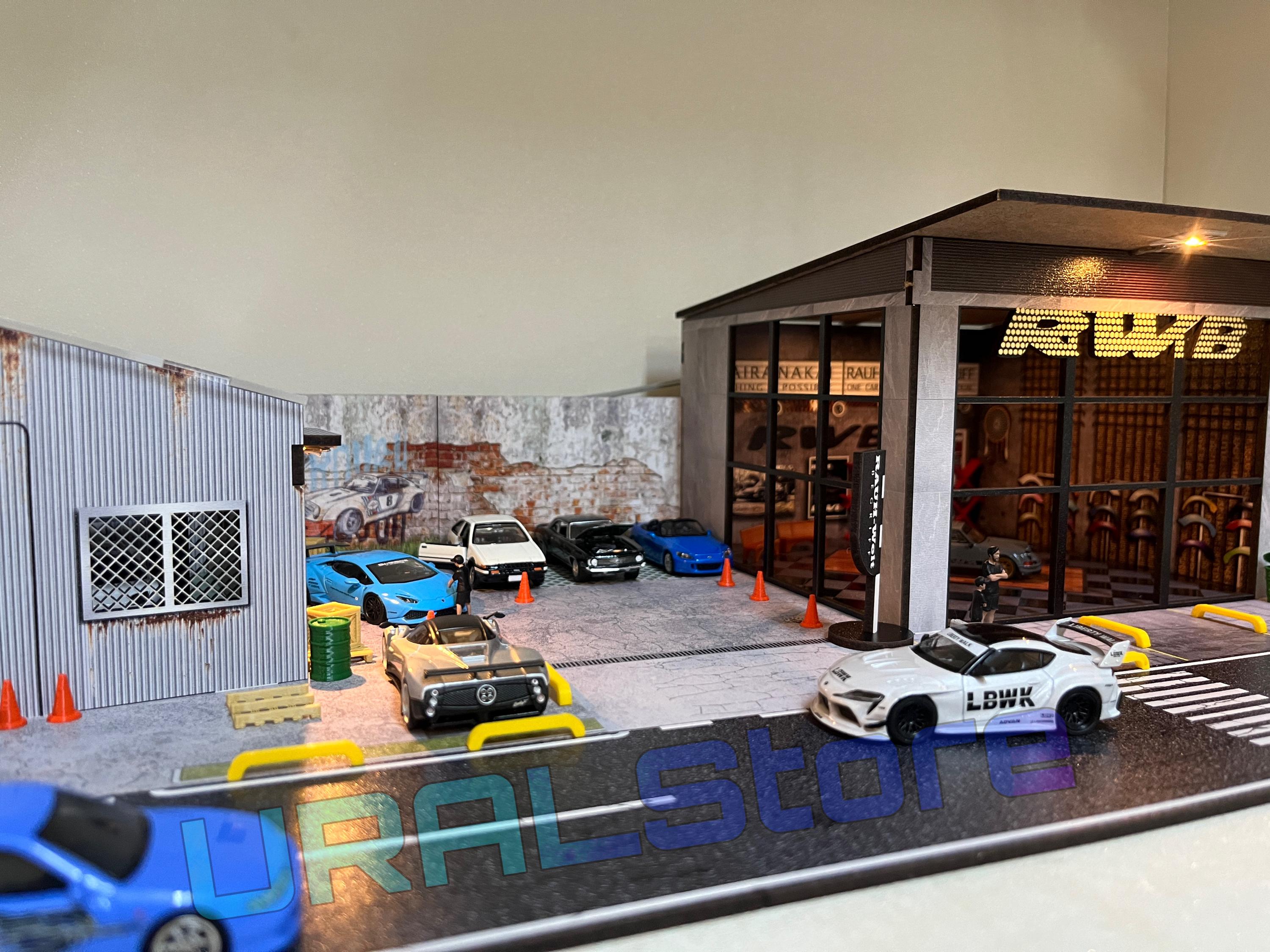1/64 Diorama RWB Garage Display for Diecast Model Cars - Etsy