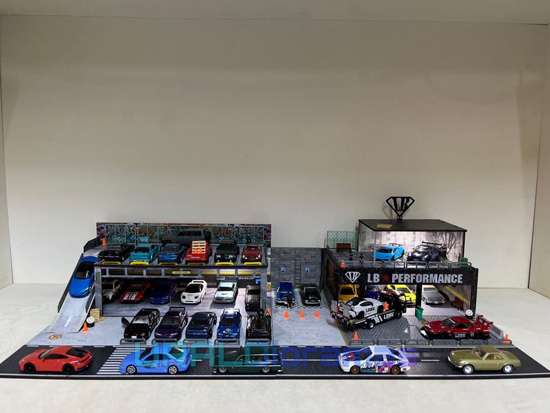 1/64 Diorama - LBWK Garage Scene Display for Diecast Model Cars ...