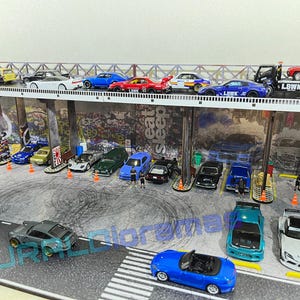 1:64 Scale Diorama Display for Diecast Model Cars - Underground Diorama Garage and Parking Lot for Sale - Gift for Him - For Collectors