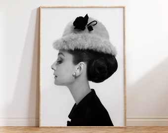 Audrey Hepburn poster, Hollywood Poster, Blair Waldorf's bedroom decor, Gossip Girl Print,  Vintage Poster, Iconic Wall Art, Hollywood print