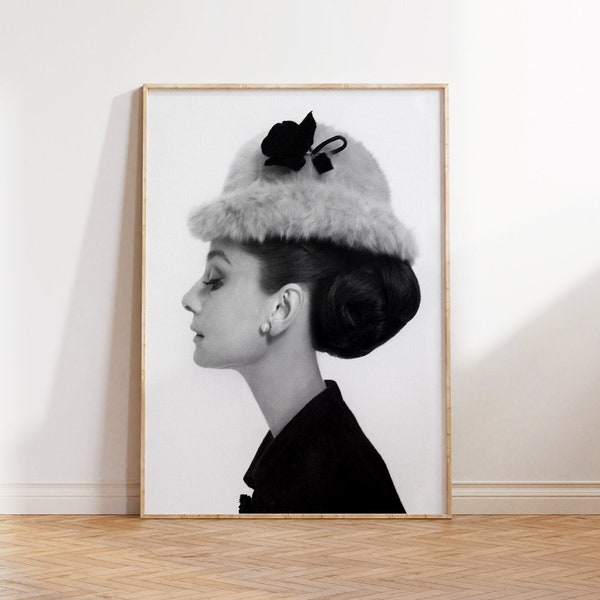 Audrey Hepburn Poster, Hollywood Poster, Blair Waldorfs Schlafzimmer Dekor, Gossip Girl Print, Vintage Poster, Kultige Wandkunst, Hollywood Druck