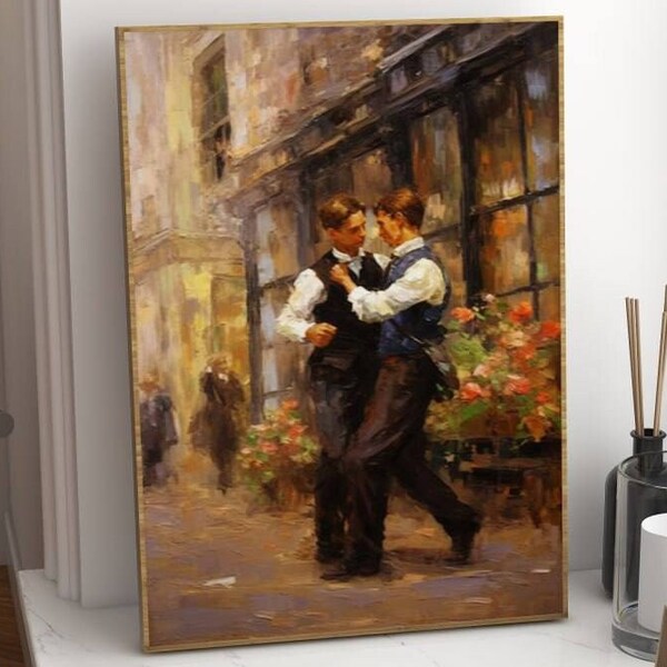 Parisian Street Scene Art Print Highquality Wall Art Poster