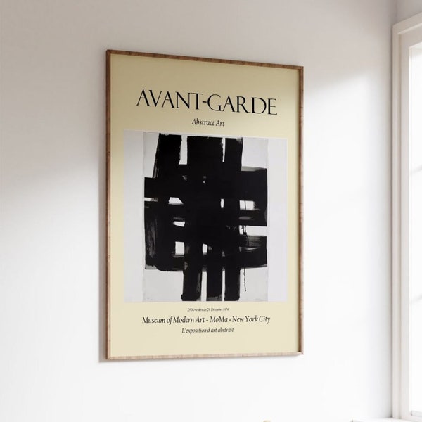 Avantgarde Lithographie, Original Musée Soulages Plakat, abstrakter Kunstdruck, Sammlerstück, zeitgenössischer Künstler, moderne Dekoration, Ausstellungskunst