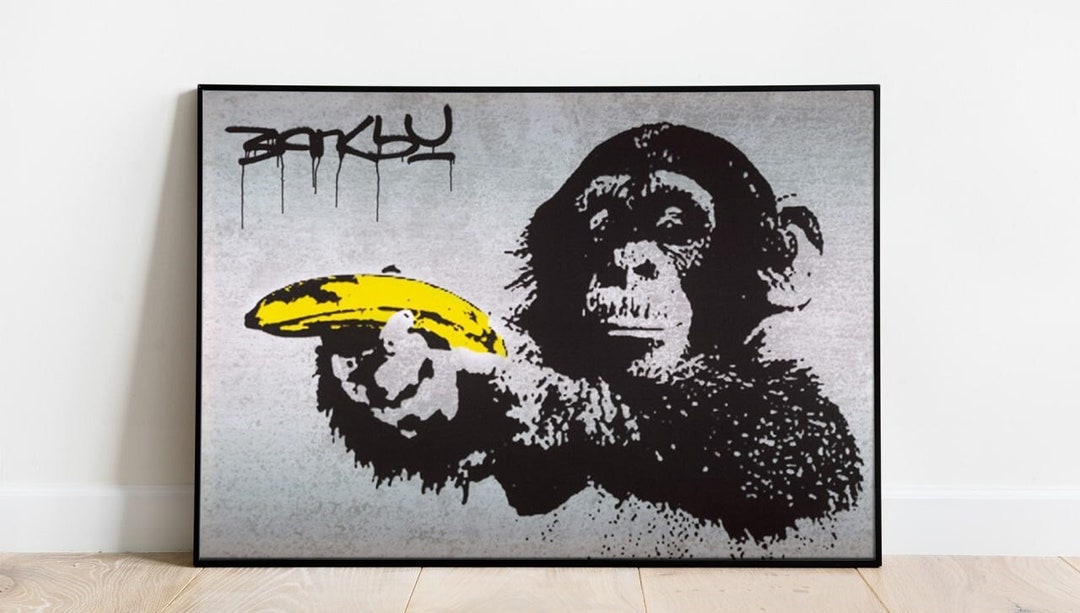 Banksy 'monkey Detonator' Poster: Playful Urban Art - Etsy