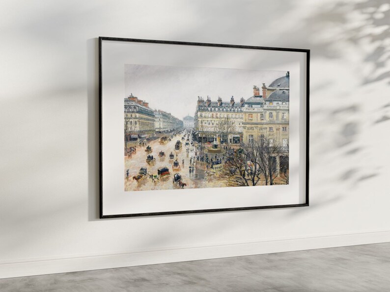 Parisian Street Scene Art Print Highquality Wall Art Poster