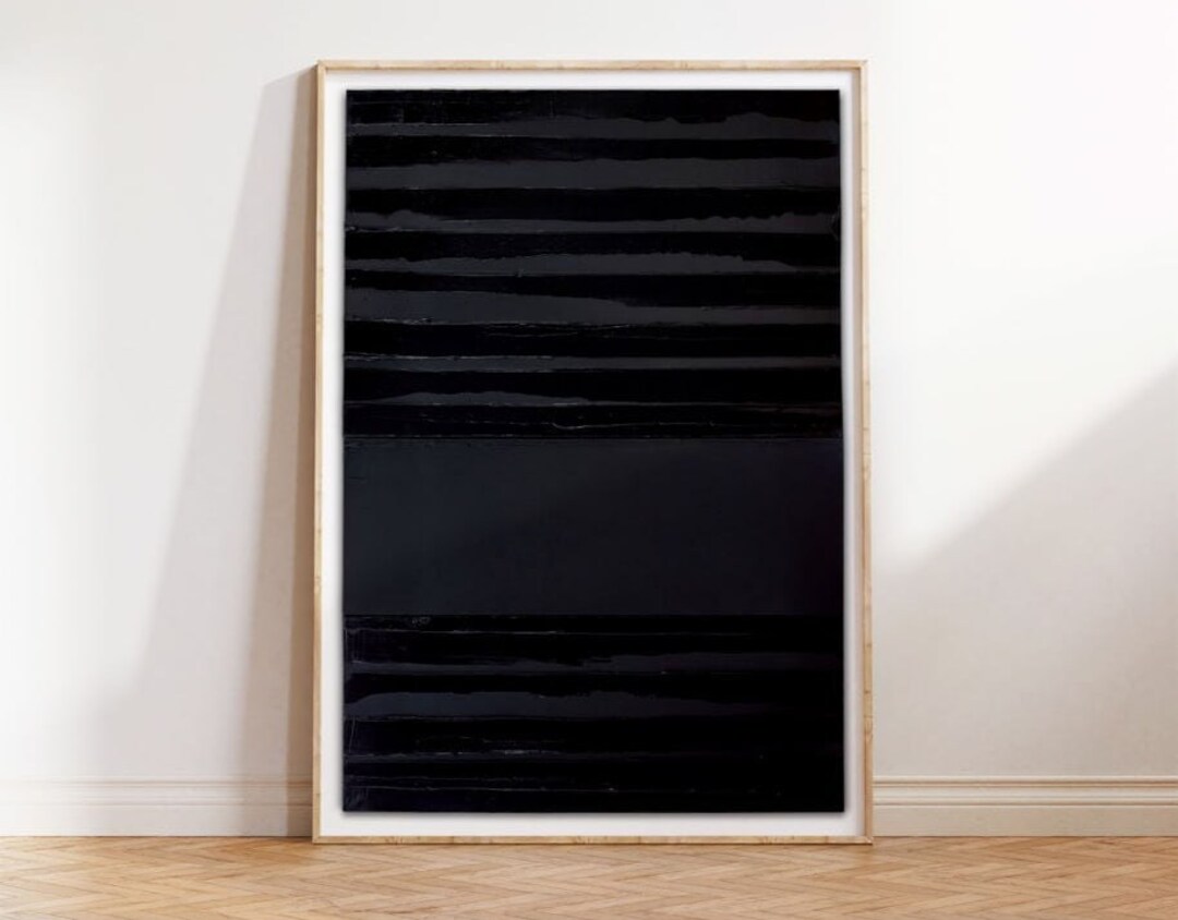 Abstract Black Art Poster Monochromatic Elegnt Wall Decor Etsy