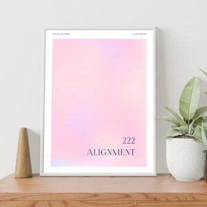 Trendy 222 Gradient Angel Aura Energy Spiritual Wall Art - Décor de pièce vibrant et esthétique pour la paix intérieure et l’harmonie, téléchargement numérique