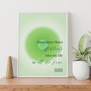 Angel Number 888 Aura Poster, Affiche une pièce, Art mural spirituel Indie Esthétique Y2K Room Decor Impressions tendance, Téléchargement numérique Art imprimable