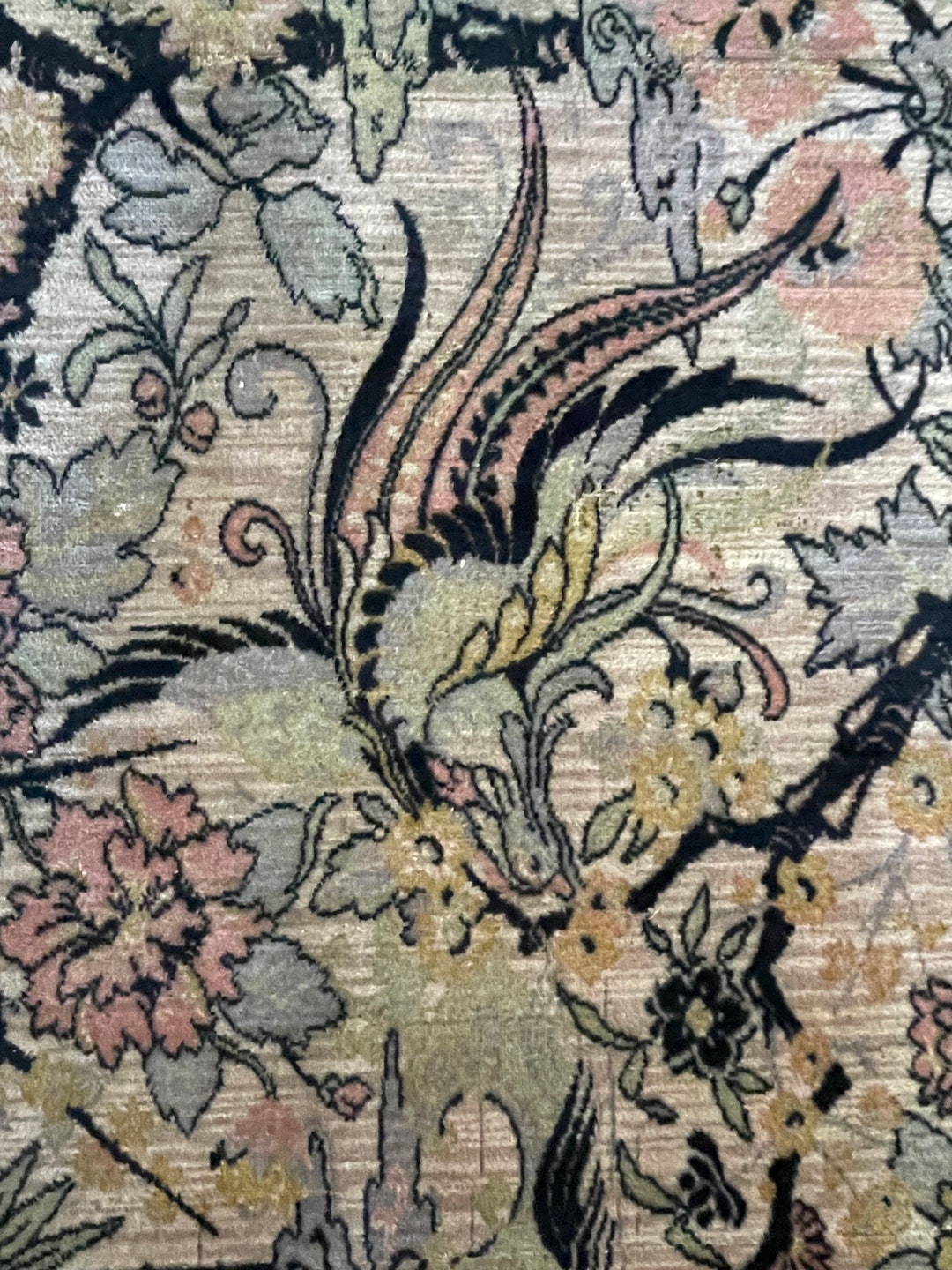 Antique M.J. Whittall Anglopersian Birds of Paradise Rug Etsy