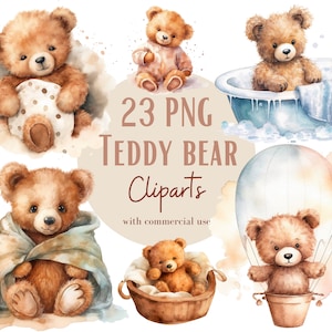 Images de Teddy bear, Images PNG de Teddy bear idéales pour des invitations de baby shower ou décoration de chambre d'enfant