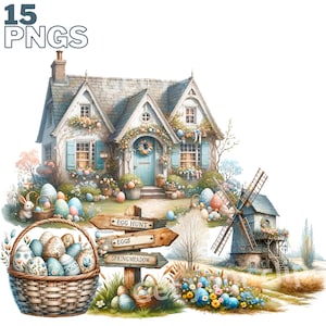 Ensemble d'illustrations de Pâques pour tous vos projets créatifs et professionnels, usage commercial inclus