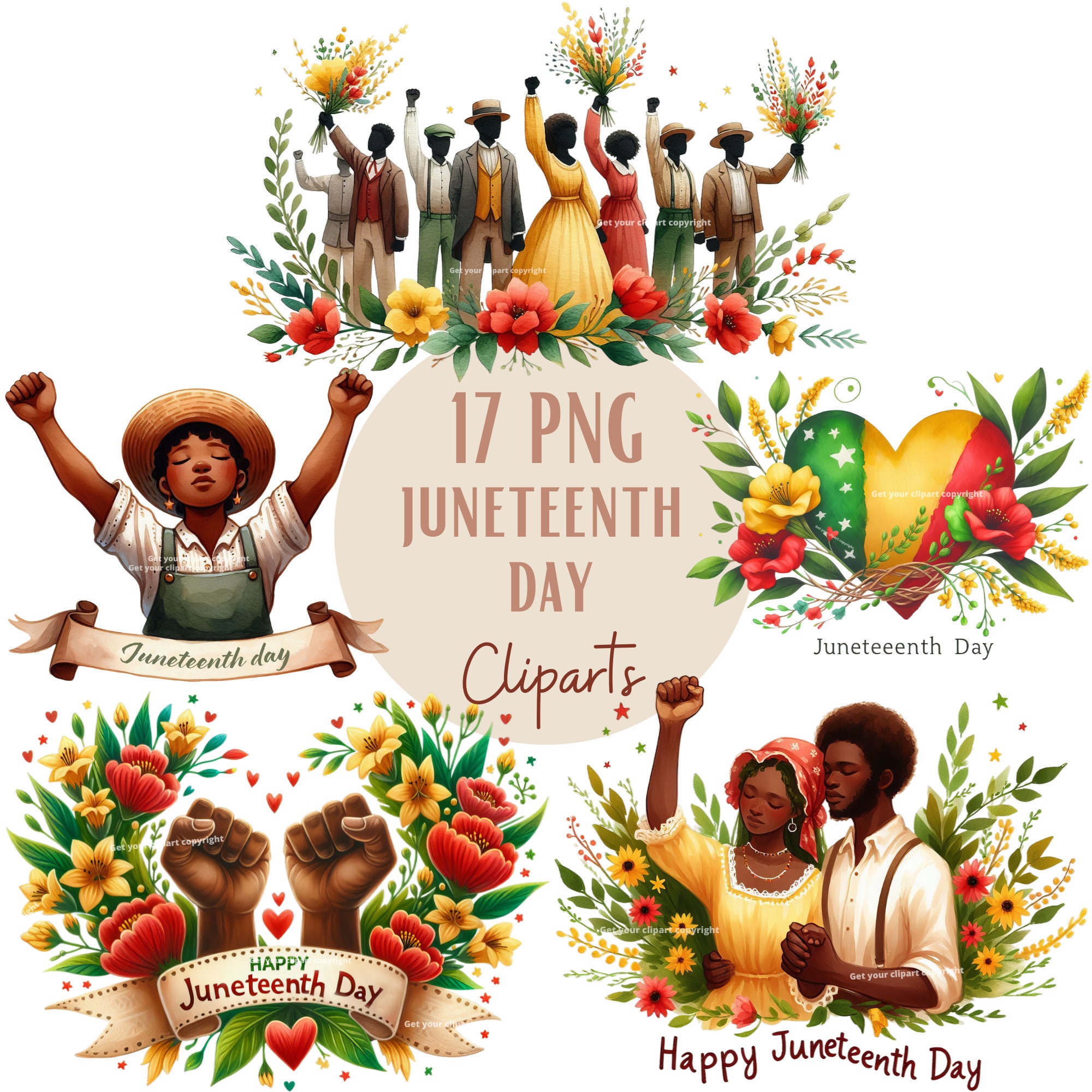 Liliful 100-Pc Juneteenth Party Pack – 50 Silicone Bracelets & 50 Small Handheld Flags