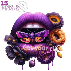 Ensemble d'illustrations de bouches d'Halloween, clipart d'Halloween pour tous vos projets créatifs, usage commercial inclus