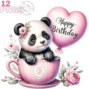 Set di illustrazioni di animali di compleanno, clipart di compleanno per tutti i tuoi progetti creativi, uso commerciale incluso