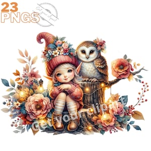 Images d'elf d'automne, Images PNG d'automne pour vos projets créatifs ou professionnels, usage commercial inclus