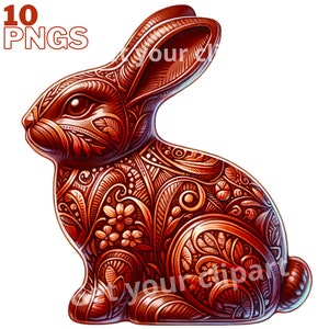 Ensemble d'illustrations de chocolats de Pâques pour tous vos projets créatifs et professionnels, usage commercial inclus