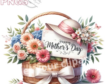 Happy Mother's day Clipart Bundle, Mother's day PNG Graphics, Mother's day sublimation, Commercial Use Included, Set of 12