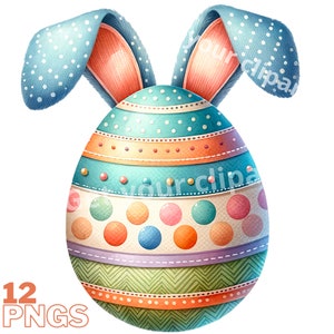 Easter eggs clipart bundle, Easter clipart, Easter graphics, Easter designs, With transparent background and commercial use