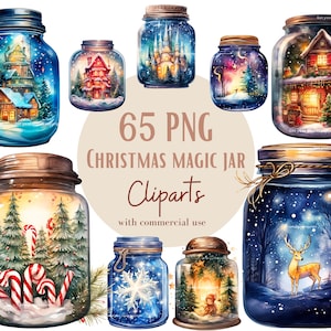 Weihnachtszaubergläser-Bilder, Weihnachts-PNG-Bilder, ideal für Ihre persönlichen und beruflichen Projekte