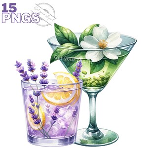 Summer Cocktails Clipart Bundle, Summer Cocktails, Summer Graphics ...