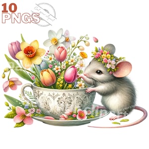 Ensemble d'illustrations de souris mignonnes, cliparts de souris pour tous vos projets créatifs et professionnels, usage commercial inclus