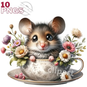 Ensemble d'illustrations de souris mignonnes, cliparts de souris pour tous vos projets créatifs et professionnels, usage commercial inclus