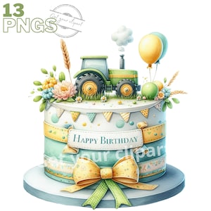 誕生日ケーキのイラストセット、農場をテーマにしたケーキのクリップアートなど、あらゆるクリエイティブプロジェクトに使える