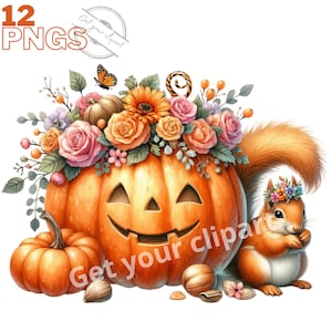 Ensemble d'illustrations d'Halloween, cliparts de citrouilles pour tous vos projets créatifs et professionnels, usage commercial inclus