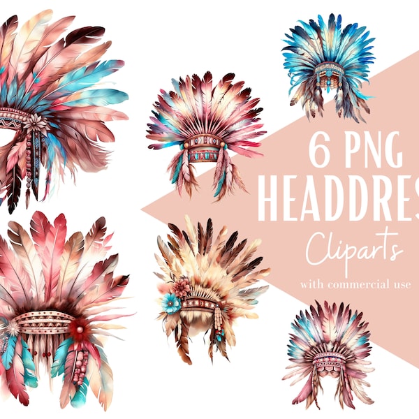 Indian headdress png graphics, Native american headdress png files, Indians png designs, Native png clipart, Watercolor western clipart