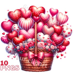 Valentinstag-Korbbilder, Valentinstag-PNG-Bilder für alle Ihre kreativen Projekte, kommerzielle Nutzung inbegriffen