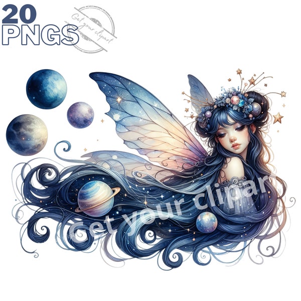 Celestial fairy clipart, fantasy graphics, Etheral clipart, Celestial fairy PNG transparent background, With commercial use