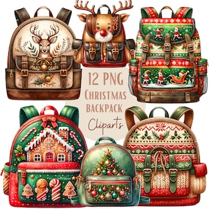 Images de sac à dos de Noël, Images PNG de Noël et d'hiver idéales pour vos projets personnels et professionnels