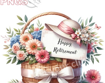 Happy Retirement Clipart Bundle, Retirement PNG Graphics, Retirement sublimation, Commercial Use Included, Set of 15