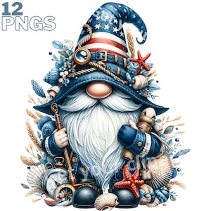 Images de gnomes des mers, Images PNG de thème marin pour vos projets créatifs ou professionnels, usage commercial inclus