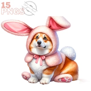 Images de Corgi de Pâques, Images PNG de chiens Corgi pour vos projets créatifs ou professionnels, usage commercial inclus