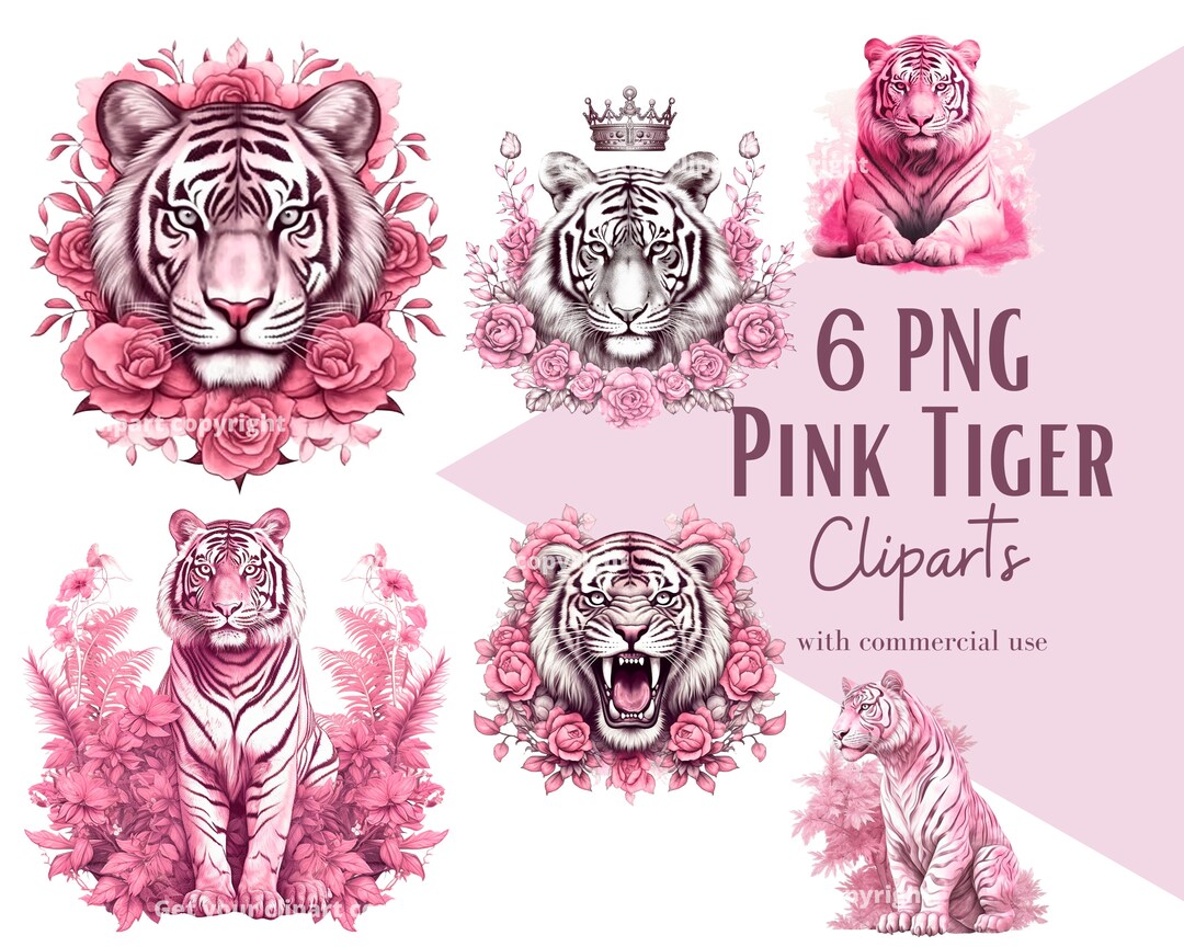 Pink Tiger Png Graphics, Tiger Png Designs, Tiger Clipart, Tiger Head ...