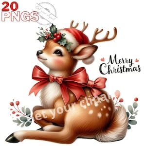 Images de rennes de Noël, Images PNG de rennes pour vos projets créatifs ou professionnels, usage commercial inclus