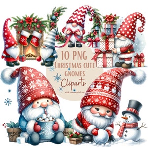 Set kerstkabouterillustraties, winterclipart voor al uw creatieve en professionele projecten, inclusief commercieel gebruik