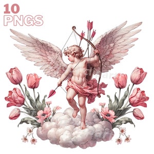 Images de Cupidon, Images PNG de Saint-Valentin pour vos projets créatifs ou professionnels, usage commercial inclus