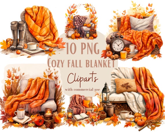 Ensemble d'illustrations de scènes d'automne, cliparts d'automne pour tous vos projets créatifs et professionnels, usage commercial inclus