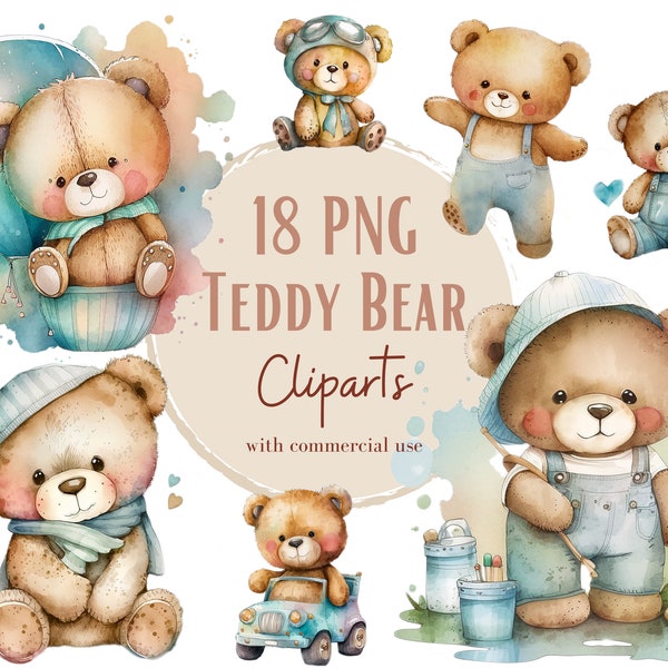 Images de Teddy bear, Images PNG de Teddy bear idéales pour des invitations de baby shower ou décoration de chambre d'enfant