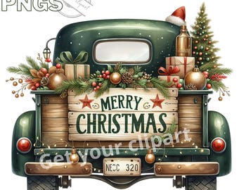 Christmas truck png graphics, Christmas clipart, Farm truck png, Christmas png, Christmas sublimation, Christmas graphics, Commercial use