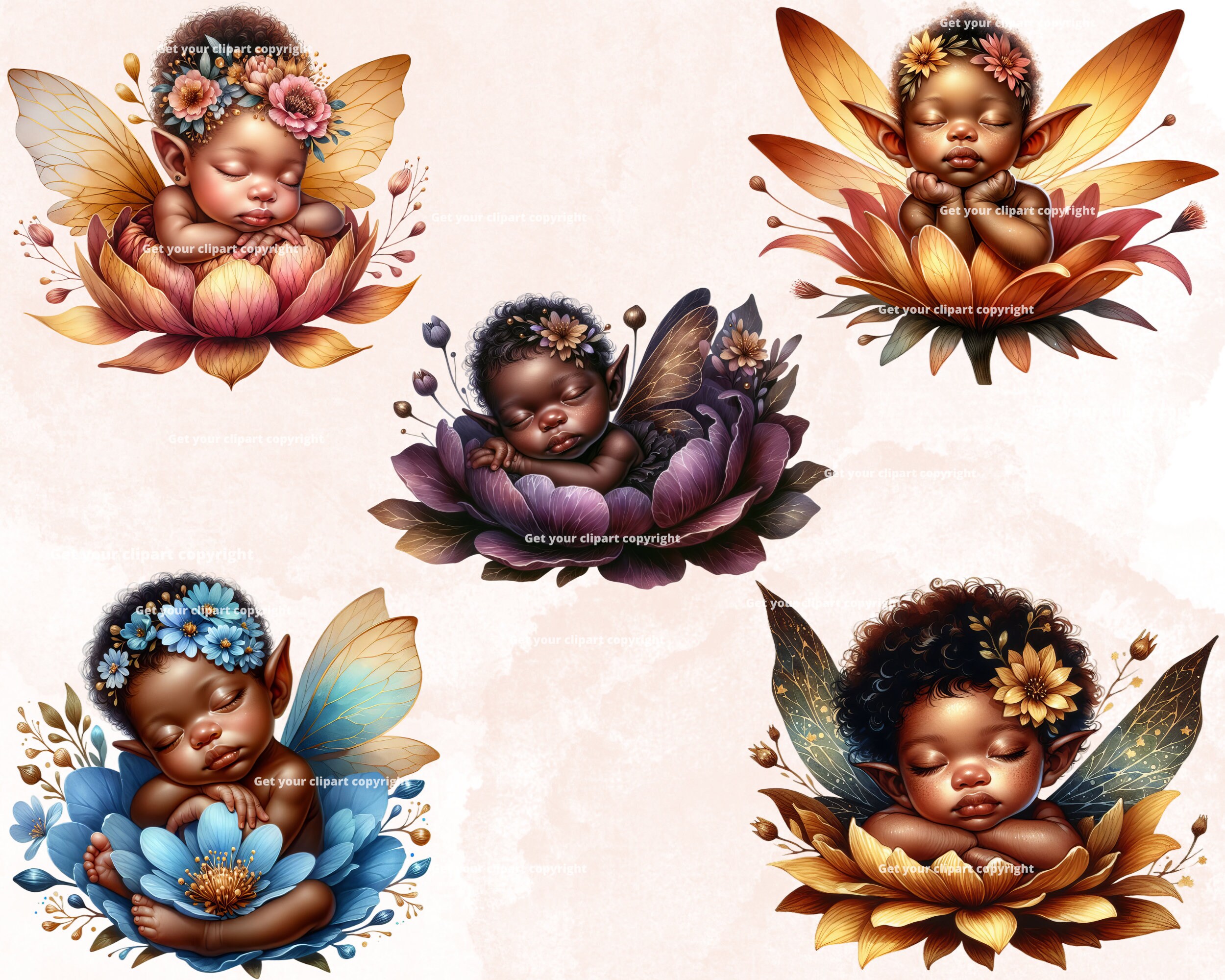 Baby Fairy Clipart Bundle, Fantasy Clipart, Pixie Clipart, Fantasy Png ...