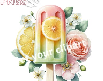 Pastel Summer Popsicle clipart bundle, Ice cream clipart , Ice cream pngs, Summer graphics clipart, Hello summer, summer clipart