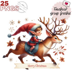 Christmas elf clipart bundle, Christmas png bundle, Fantasy clipart bundle, Cute Christmas png, Christmas sublimation, Commercial use