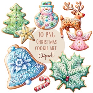 Images de cookies de noël, Images PNG de noël idéales pour vos projets personnels et professionnels, usage commercial inclus