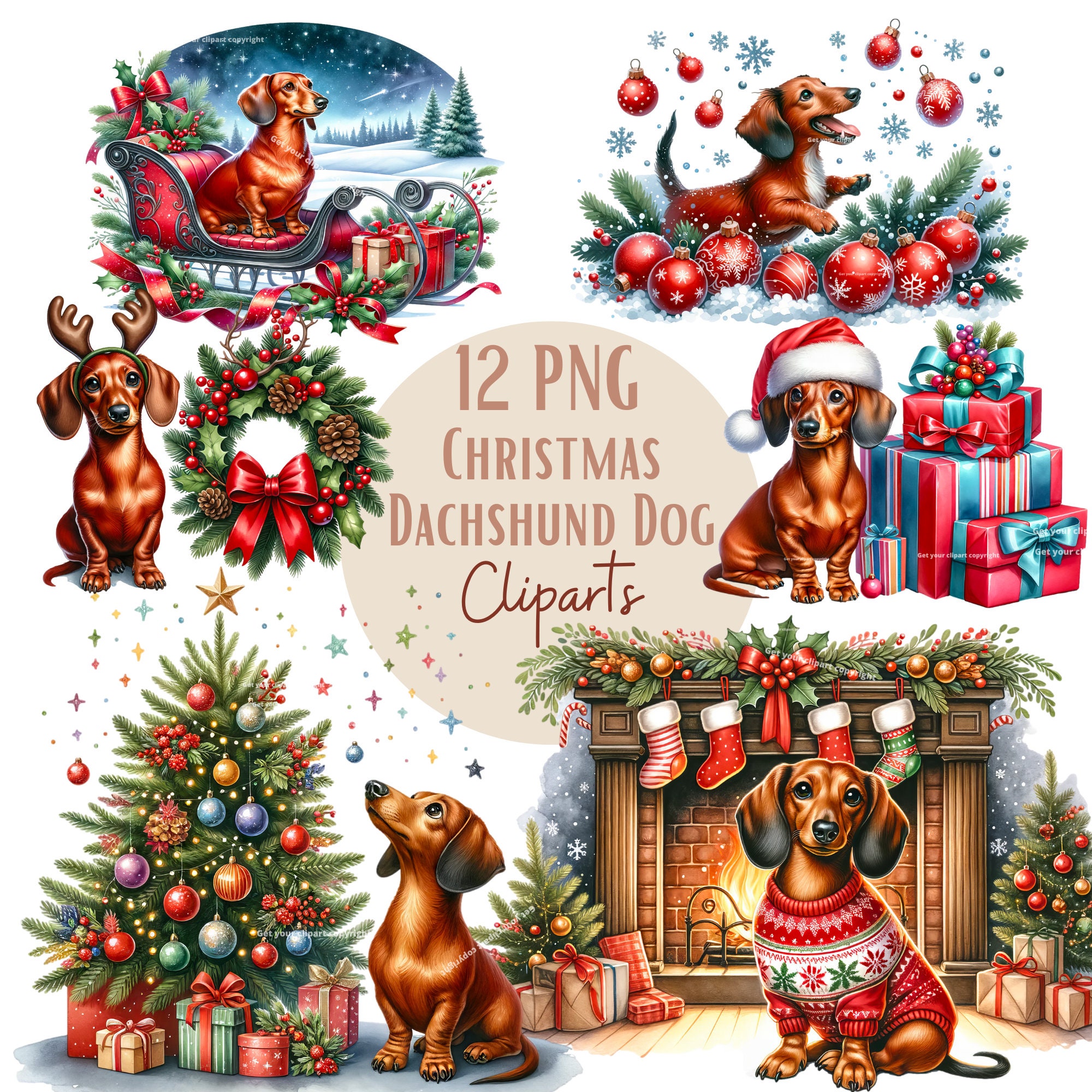 Ornamento Natalizio In Legno E Acrilico – Bassotto Nella Neve, Decorazione Per Albero 2024, Regalo Per Amanti Dei Cani