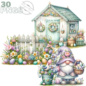 Ensemble d'illustrations tendres de Pâques pour tous vos projets créatifs et professionnels, usage commercial inclus