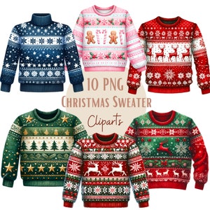 Images de pulls de Noël, Images PNG de pulls de Noël pour vos projets créatifs ou professionnels, usage commercial inclus