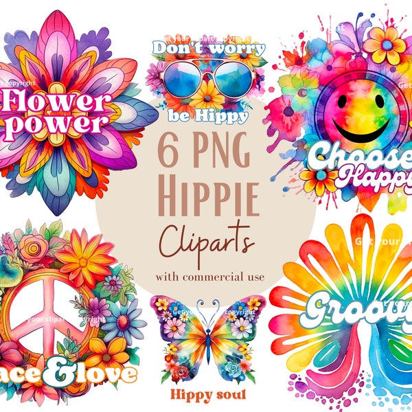 Hippie png designs, Hippie soul png graphics, Groovy png cliparts, Summer time png, Good vibes only png, watercolor clipart, clipart